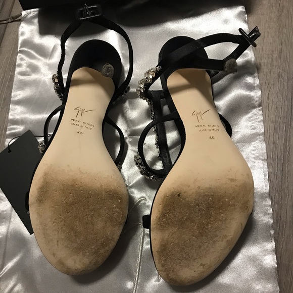 $2250 AUTH GIUSEPPE ZANOTTI CRYSTALS BLACK HEELS 9 - Picture 12 of 13